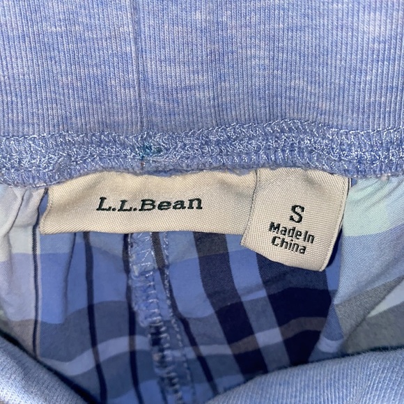 L.L Bean women’s blue and white plaid pull on cotton pants size small - Picture 3 of 10